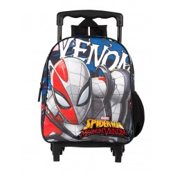 Sac à dos pour maternelle Spiderman Venom avec roulettes Perona 58502