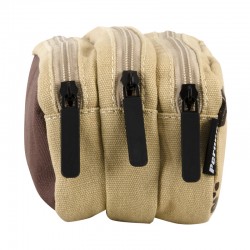 Trousse à crayons Francis Montesinos Lettering Perona 58572 Triple Beige | Perona Bags