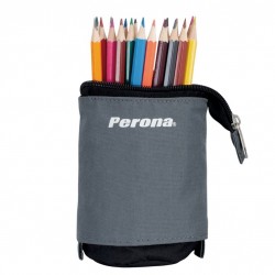 Trousse à crayons extensible Perona Gris 56949 | Perona Bags