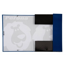 Chemise Vulcano Blue A4 avec élastiques Perona 56238 | Perona Bags