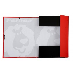 Vulcano Red Folder A4 avec élastiques Perona 56236 | Perona Bags