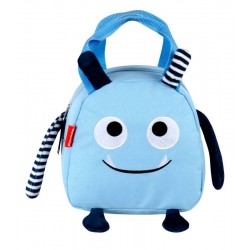 Sac à roulettes Perona bleu pelucheux 58317